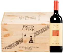 Brunello Di Montalcino “Poggio Al Vento” Riserva DOCG 2015 (BIO) · 6 Flaschen In Original-Holzkiste