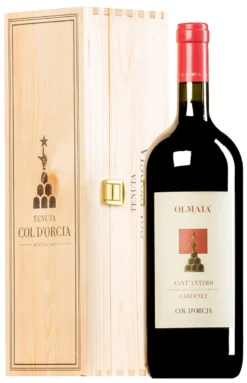 “Olmaia” Cabernet Sauvignon Sant’Antimo DOC 2015 (BIO) · MAGNUM In Original-Holzkiste
