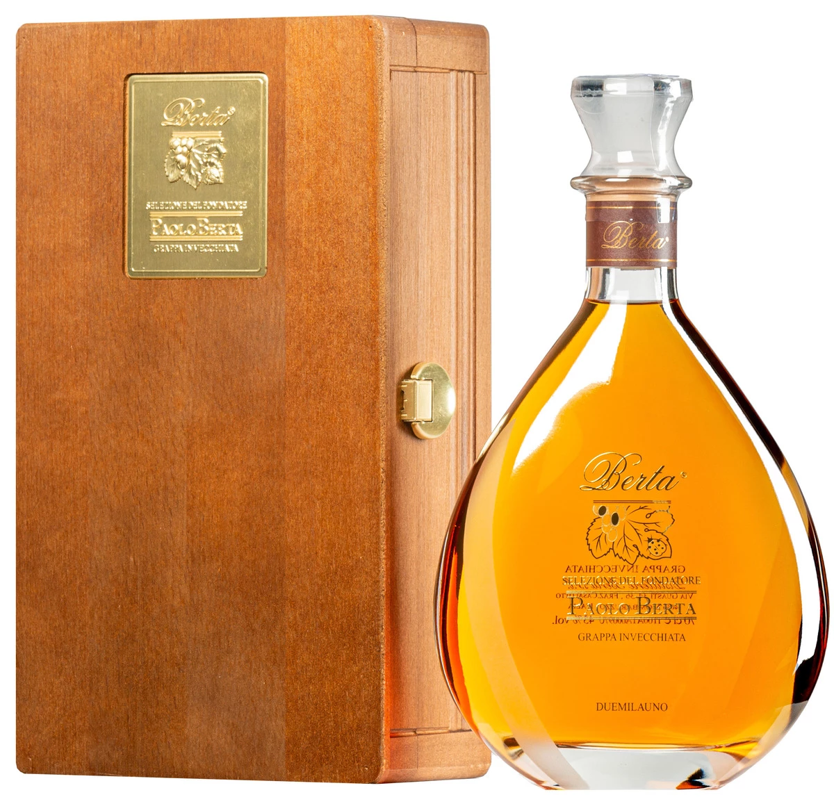 “Selezione Del Fondatore Paolo Berta” Grappa Invecchiata 2003 · In Original-Holzkiste 1 “Selezione Del Fondatore Paolo Berta” Grappa Invecchiata 2003 · In Original-Holzkiste