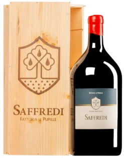 “Saffredi” Rosso Toscana IGT 2018 · Doppel-MAGNUM In Original-Holzkiste