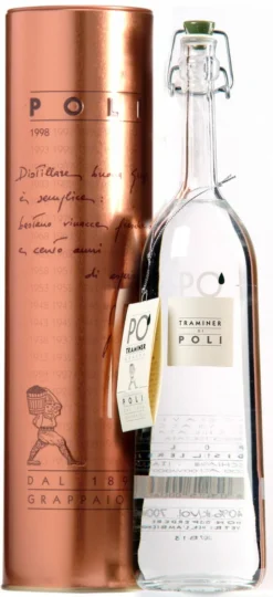 Grappa Po' Di Poli Traminer (aromatica) · In Geschenkdose