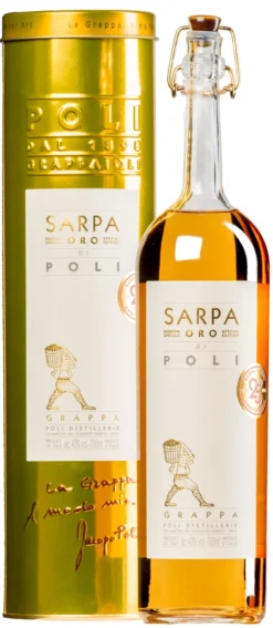 Grappa “30 Anni Sarpa Oro Di Poli” Barrique Riserva · In Geschenkdose