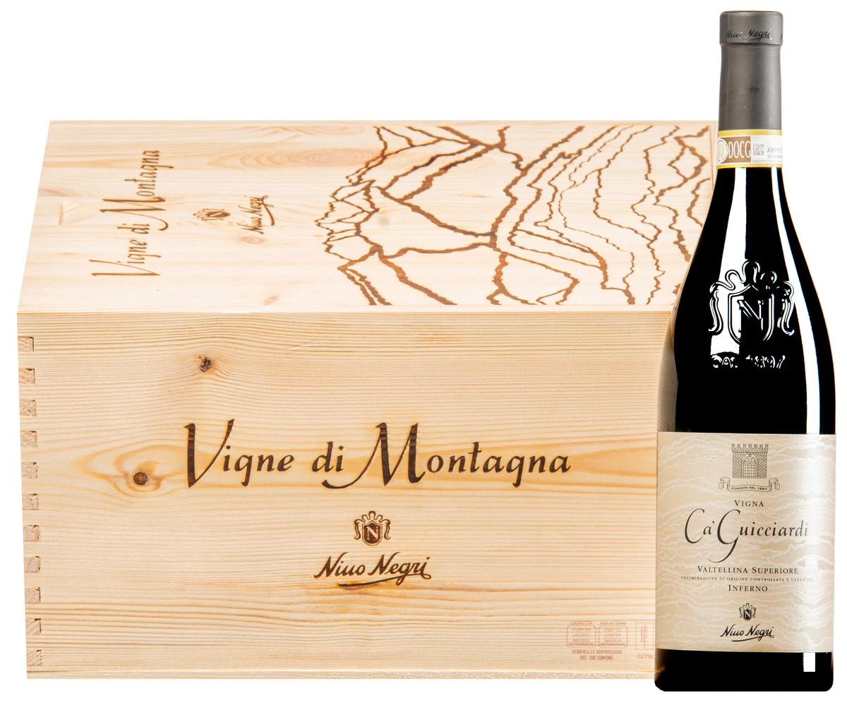 “Vigna Ca' Guicciardi” Inferno Valtellina Superiore DOCG 2019 · 6 Flaschen In Original-Holzkiste 1 “Vigna Ca' Guicciardi” Inferno Valtellina Superiore DOCG 2019 · 6 Flaschen In Original-Holzkiste