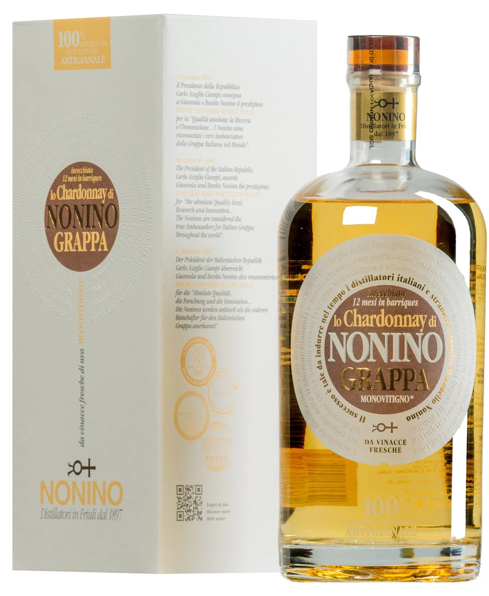 Grappa Lo Chardonnay Monovitigno Barrique · In Geschenkkarton 1 Grappa Lo Chardonnay Monovitigno Barrique · In Geschenkkarton