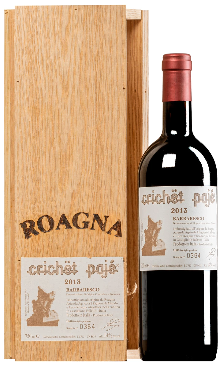 Barbaresco Crichët Pajé DOCG 2013 · 0,75l In Original-Holzkiste 1 Barbaresco Crichët Pajé DOCG 2013 · 0,75l In Original-Holzkiste