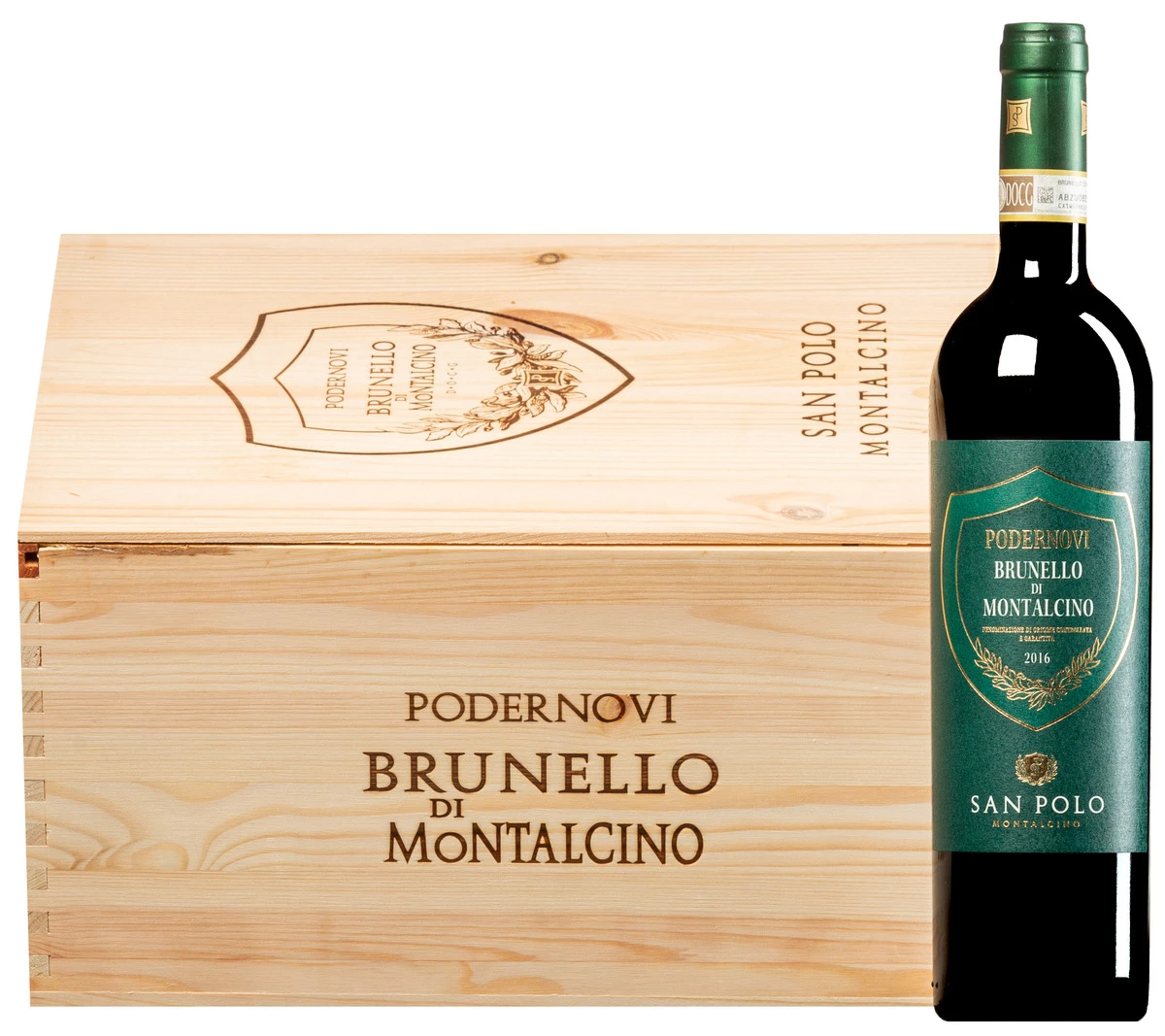 Brunello Di Montalcino “Podernovi” DOCG 2016 · 6 Flaschen In Original-Holzkiste 1 Brunello Di Montalcino “Podernovi” DOCG 2016 · 6 Flaschen In Original-Holzkiste