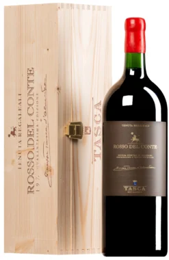 “Rosso Del Conte” Sicilia Contea Di Sclafani DOC 2015 · Doppel-MAGNUM In Original-Holzkiste