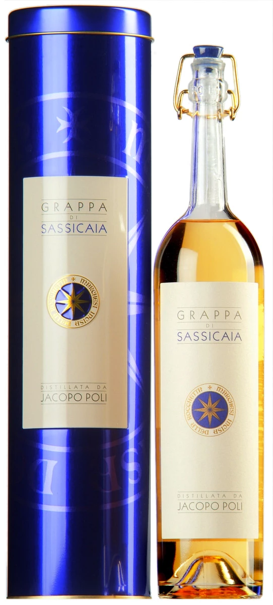 Grappa Elevata In Barili Di Sassicaia 2016 · In Geschenkdose 1 Grappa Elevata In Barili Di Sassicaia 2016 · In Geschenkdose