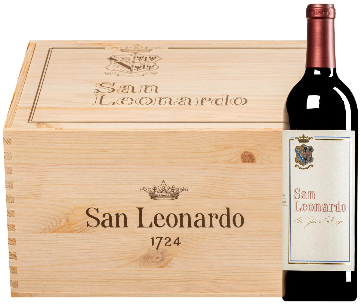 “San Leonardo” Rosso Dolomiti IGT 2018 · 6 Flaschen In Original-Holzkiste 1 “San Leonardo” Rosso Dolomiti IGT 2018 · 6 Flaschen In Original-Holzkiste