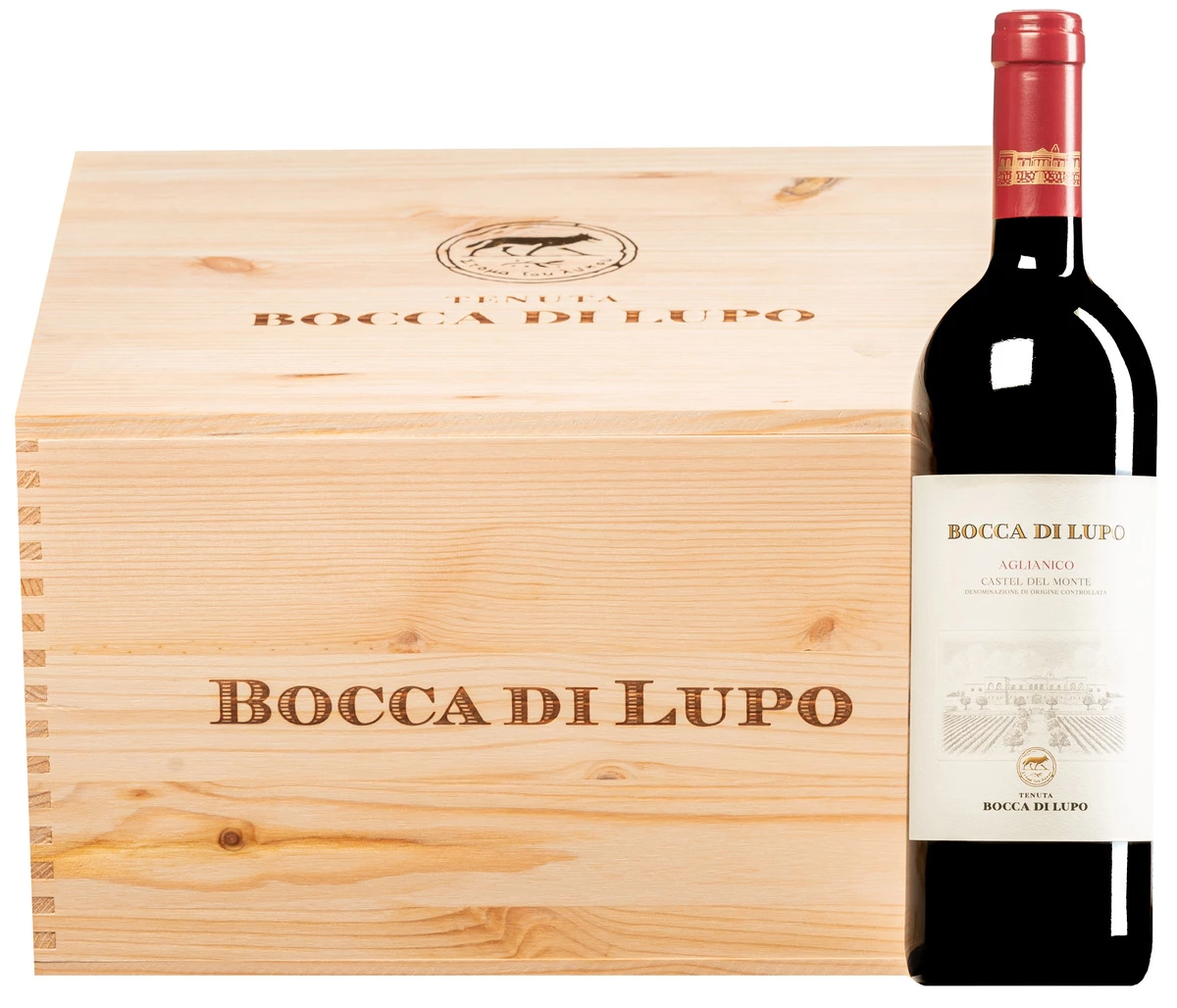 “Bocca Di Lupo” Aglianico Castel Del Monte DOC 2018 (BIO) · 6 Flaschen In Original-Holzkiste 1 “Bocca Di Lupo” Aglianico Castel Del Monte DOC 2018 (BIO) · 6 Flaschen In Original-Holzkiste